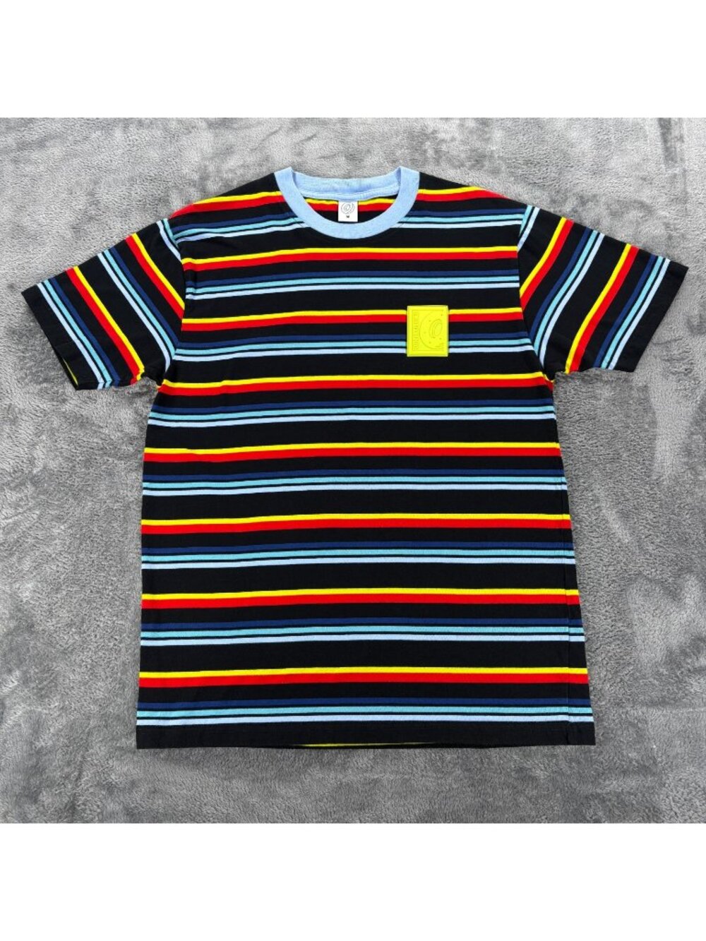 Odd Future OFWGKTA Striped T Shirt Mens M Black Rainbow Tyler The Creator Donut